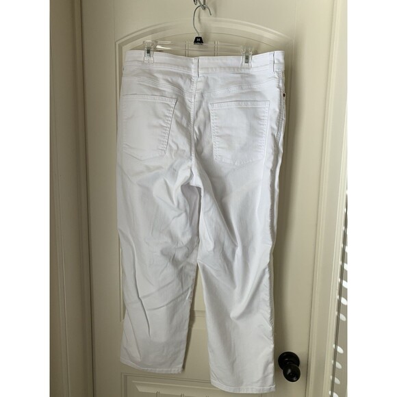 Talbots Womens Size 14 High Waist Straight Ankle Jeans White - Picture 4 of 4